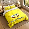 Custom Name Text Bedding 3Pcs Set,SpongeBob 1 Duvet Cover 2 Pillowcases Soft Bed Linen For Gift