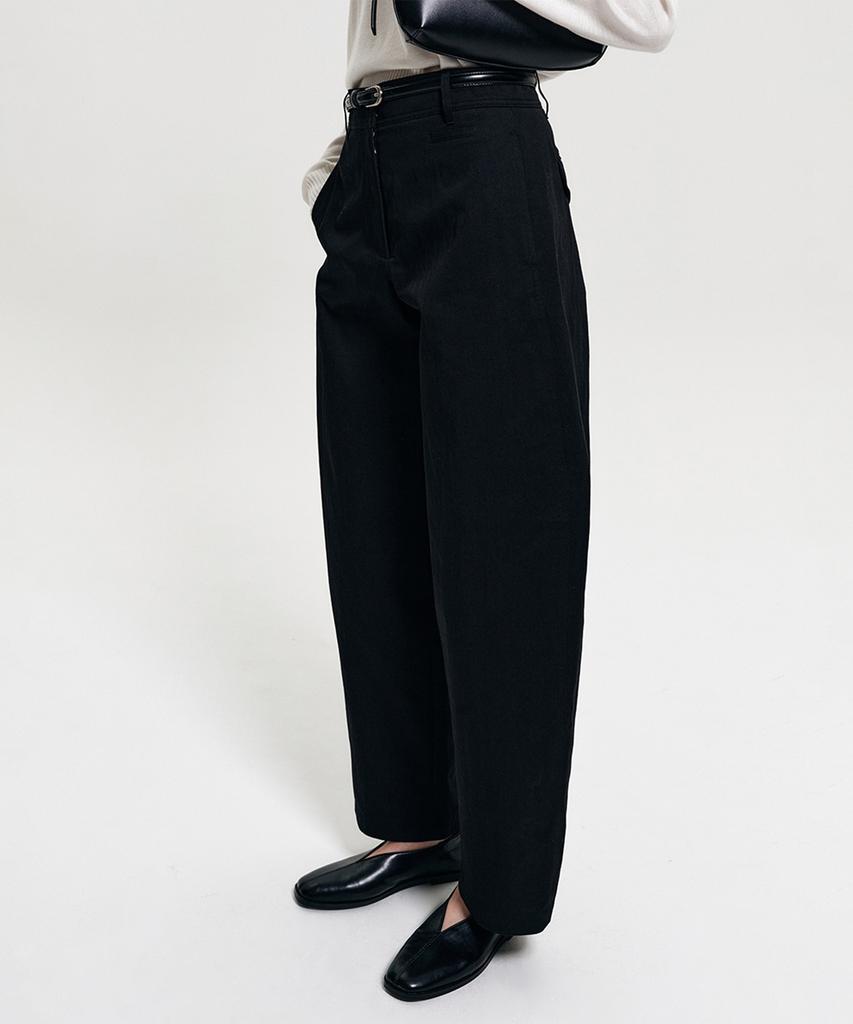 Lugkaeseuteu Linh Curved Cotton Pants_Black / Linh Curved Cotton Pants_Black