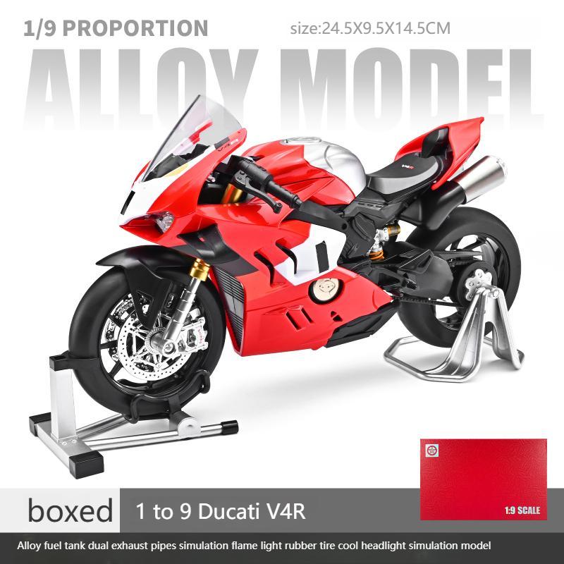 1/9 Ducati Panigale V4R High Performance Superbike Alloy Metal Diecast Model Motorcycle Children Toy Car for Child Sound & Light