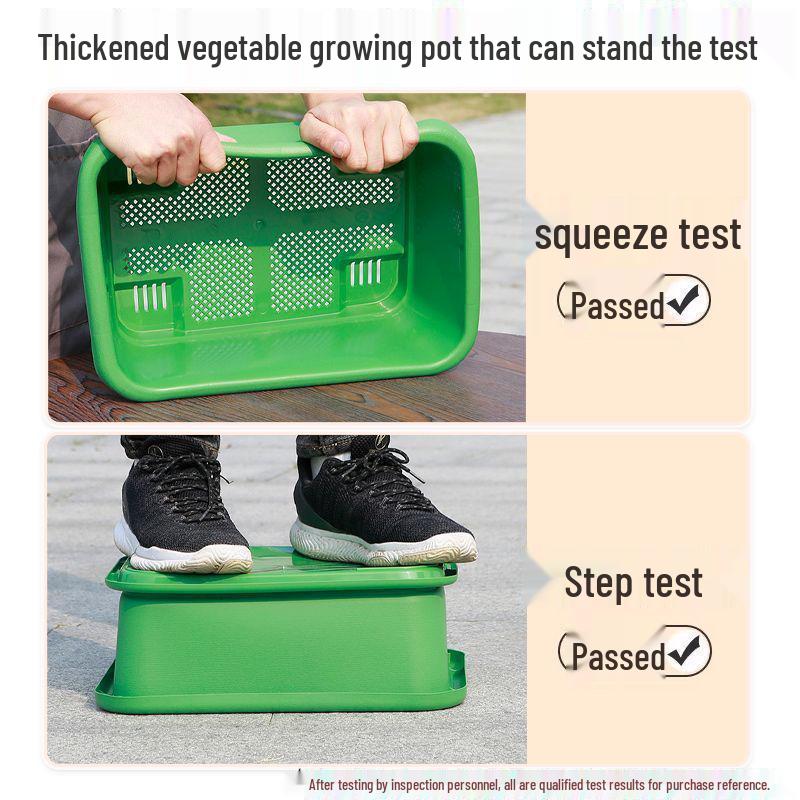 Durable Large Rectangular Plastic Vegetable Growing Pot for Balconies