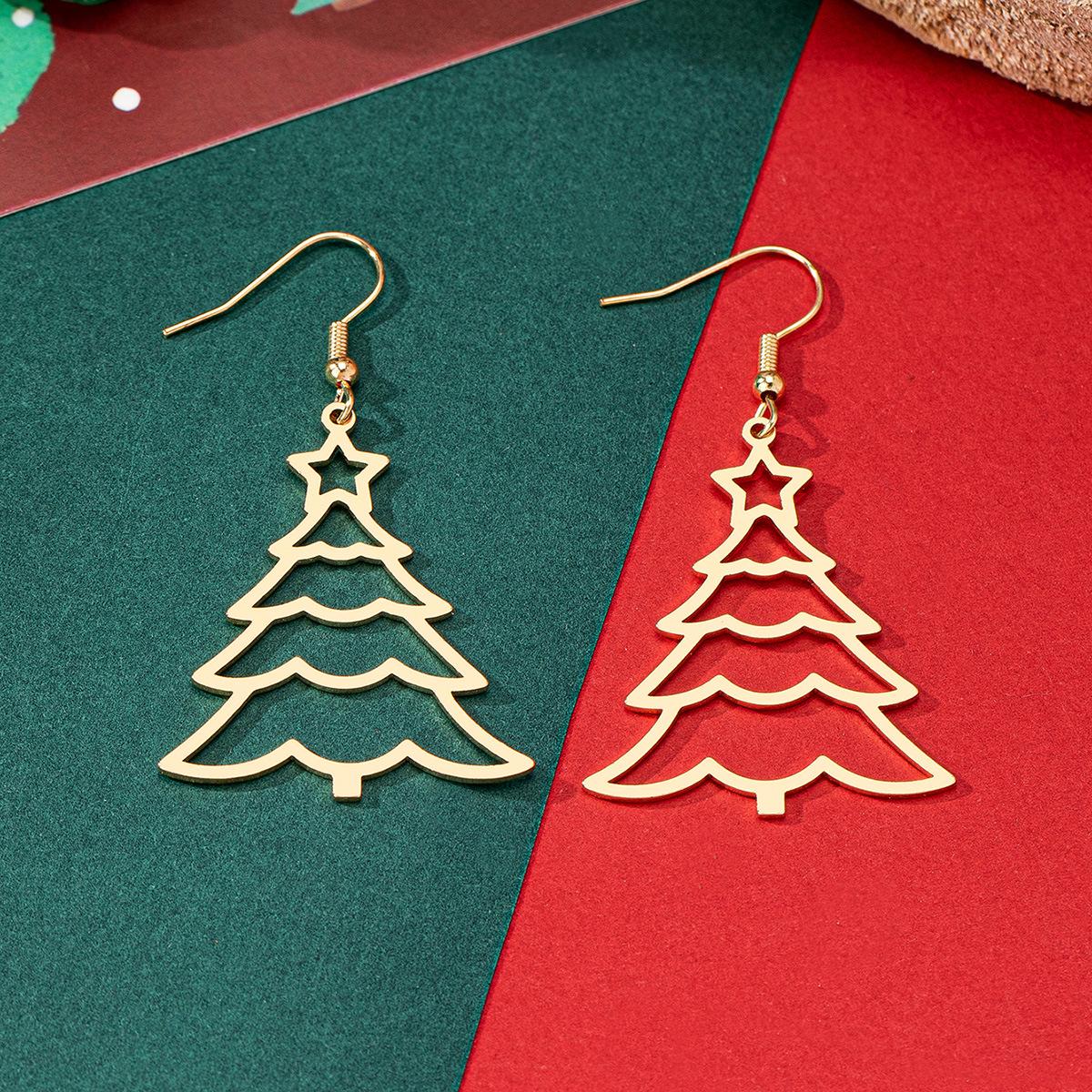 Christmas Tree Hollow Earrings: Creative & Versatile Holiday Jewelry Gift