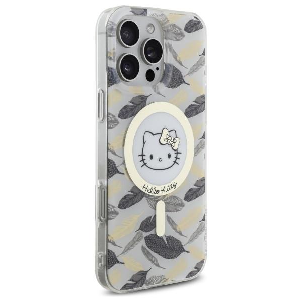 Hello Kitty Hkhmp16Xhgleh Iphone 16 Pro  Max 6.9 Biały/White Hardcase Iml Golden Leaves Magsafe