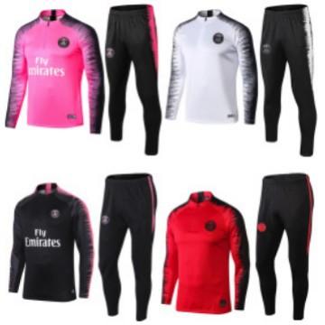 Pařížský dres 2122 Pařížský tréninkový dres Dlouhý rukáv Poloviční zip Fotbalový tréninkový dres Pánský oblek Přímé dodání z velkoobchodu