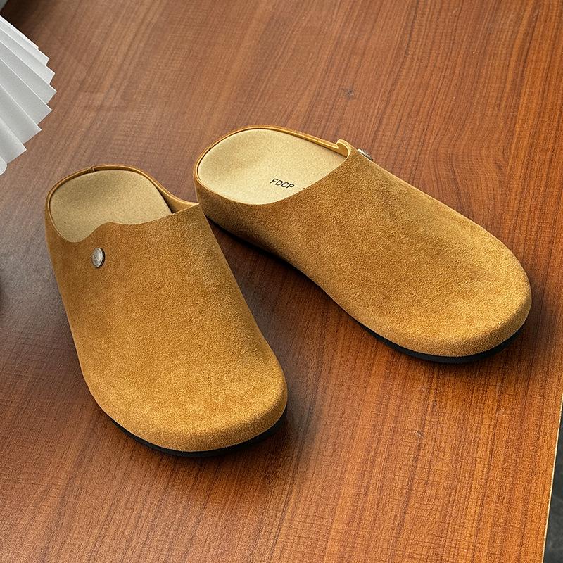 Slippers men wear platform Boken shoes men increase height casual lazy outdoor bag head half slippers 85167-Z