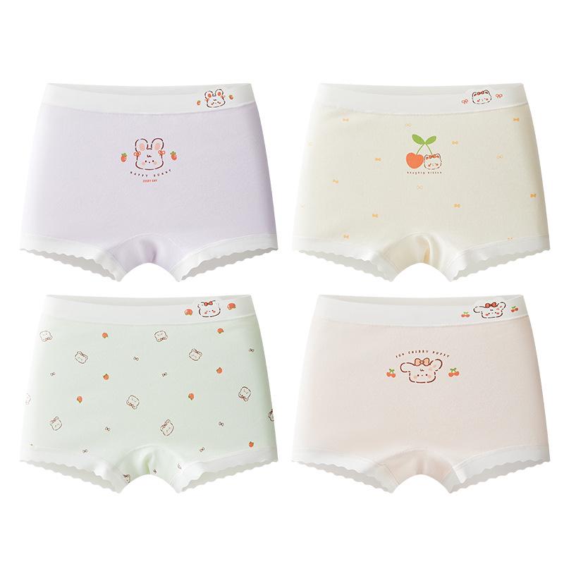 A-Grade Pure Cotton Girls' Boxer Briefs - No Wedgies, All-Cotton Crotch, Perfect for Small & Medium Kids