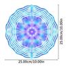 3D Dream Mandala Flower Pattern Wind Changer - Metal Kinetic Garden Decoration, Colorful Rotating Metal Hanging Ornament, Outdoor Wind Chime