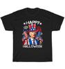 Funny Joe Biden 4th Of July Happy Halloween Firework Patriotic US Flag T-Shirt