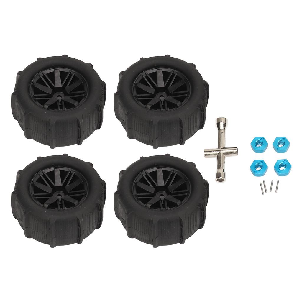 4pcs 12mm Hex RC Wheels and Tires Set 1 14 for WLTOYS 144001 144010 144011 124016 124017 124018 124019 124007 124008
