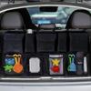 Car Backseat Trunk Organizer, Auto Hanging Back Seat Storage, Car Cargo Trunk Storage Organizer Bag for Truck, SUV, Van with Adjustable Straps