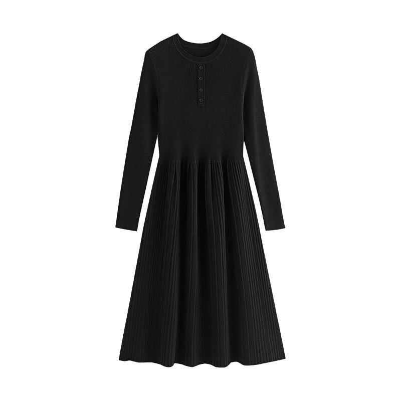Chuyu Women's High-Sense Commuter Knitted A-Line Dress