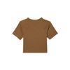 Nike Zenvy Soft Comfortable Sports Breathable Quick-Dry Ribbed Short Sleeve T-Shirt Women Tops Light-British-Brown White HF2773-281