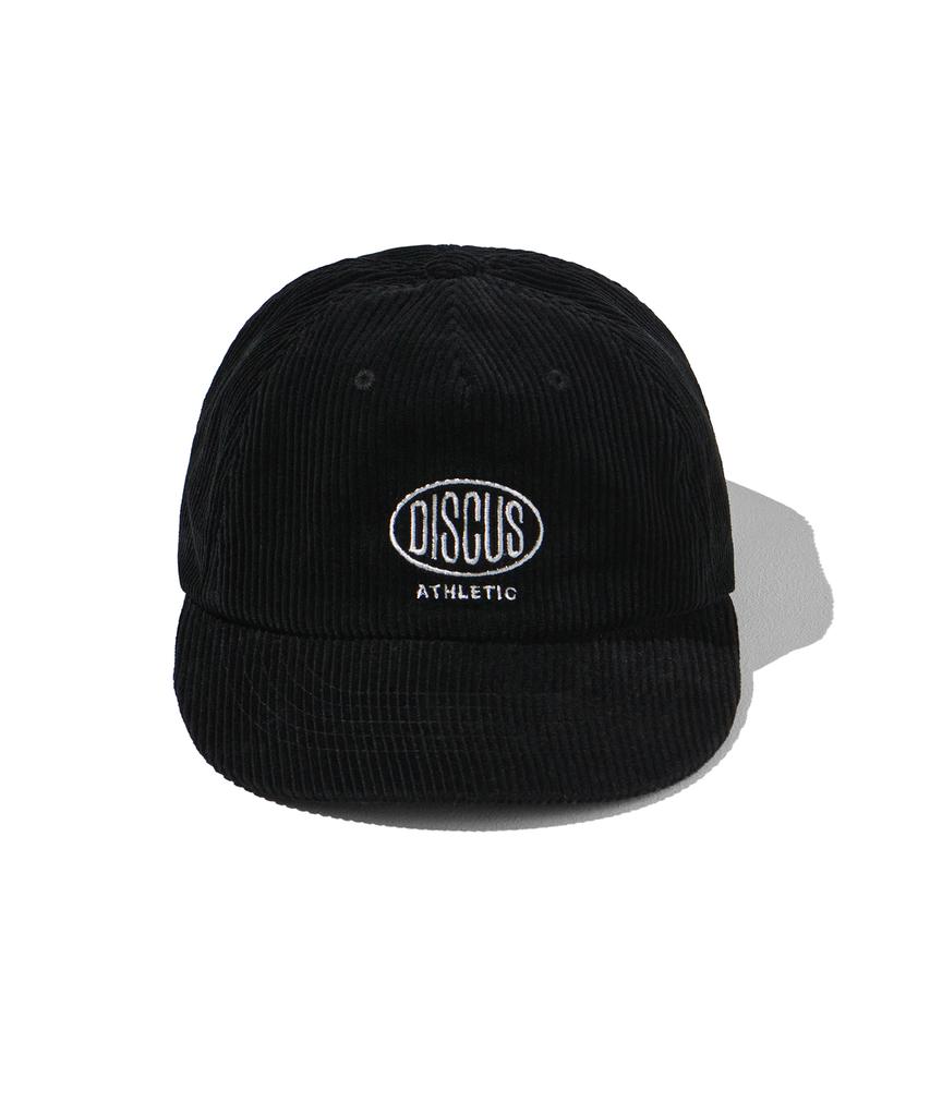 DISCUS ATHLETIC Logo 5-Panel Corduroy Cap Black