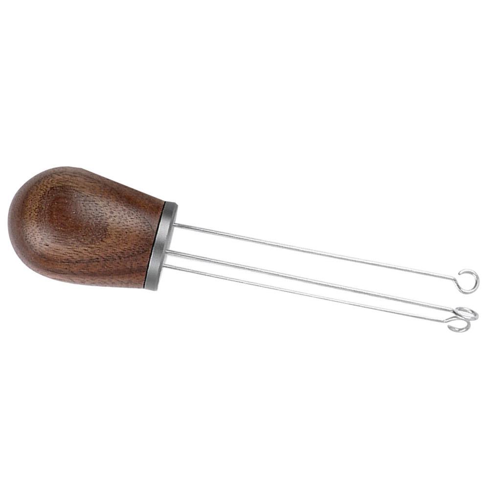 Wooden Handle Needle Coffee Stirrer 304 Stainless Steel Needles Coffee Leveler Tool For Home