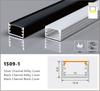 0.5m U/W Style LED Aluminum Profile Black Silver Channel Holder PC Cover Bar Lamp For Cabinet Closet Decor Linear Strip Light