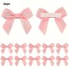 2.5-inch 50-pc Self-adhesive Ribbon Bow with Ribbon, for Gift Packaging, Double-sided Tape Pre-made Ribbon Bow, for Making Crafts