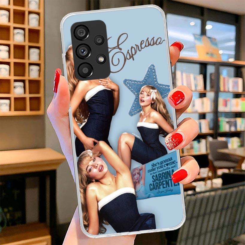 CR66 S-Sabrina C-Carpenter Phone Case For Samsung Galaxy A12 A22 A32 A52 A72 A02S Phone Case Note 20 Ultra 10 S10 Plus A51 A71 A