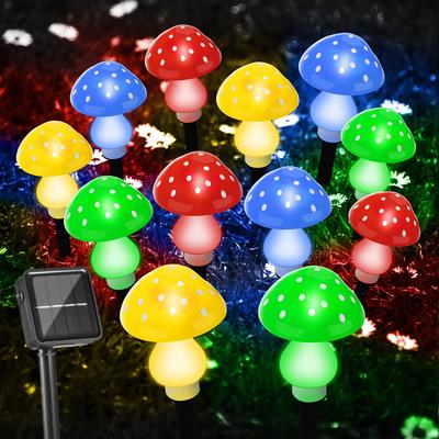 Creative Solar Mushroom Lights Outdoor LED Garden Lamp Waterproof Pathway Landscape Lights for Home Patio Lawn Christmas Decor