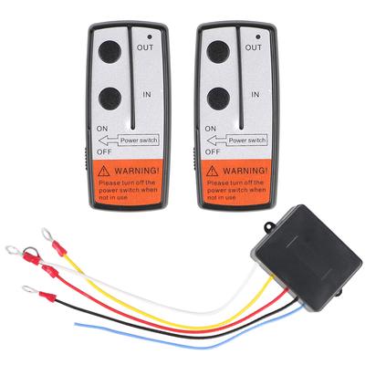 Télécommande sans fil à bouton-poussoir Système de télécommande universel pour treuil 12V 24V Pour dépanneuse de récupération Pour Jeep Tout-terrain VTT
