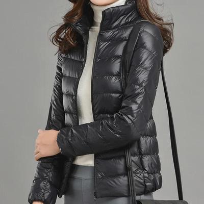 Plus-Size Lightweight Down Cotton Winter Coat for Women - Short and Warm Jacket for Middle-Aged and Elderly Moms