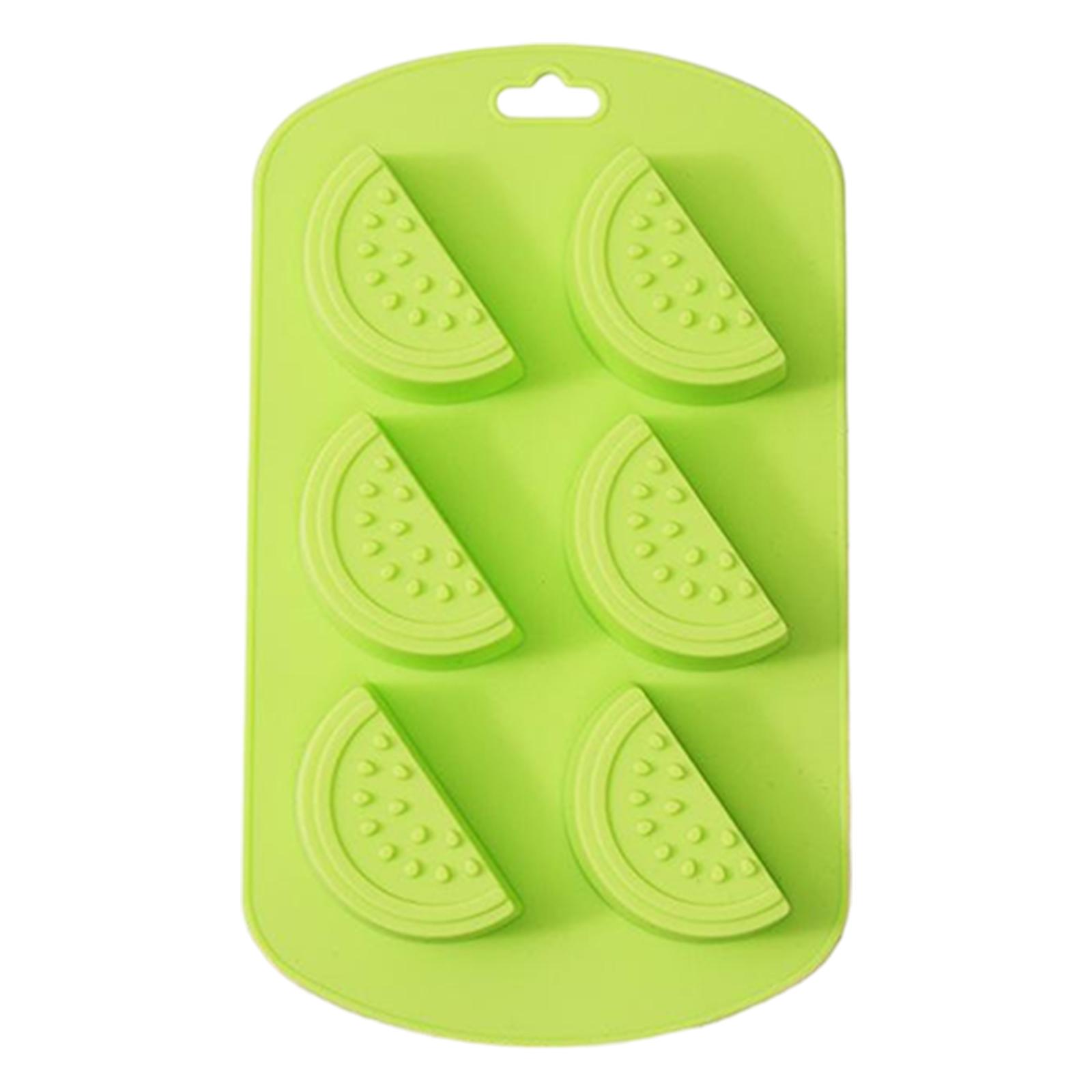 Silicone Food-grade Fruit-shaped  Mold, Baby Food Baking Tool,  Scented Candle Mold One Size зелёный