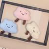 White Creative Cute Cloud Plush Keychain Fun Cartoon Cloud Doll Soft Charm Hanging
