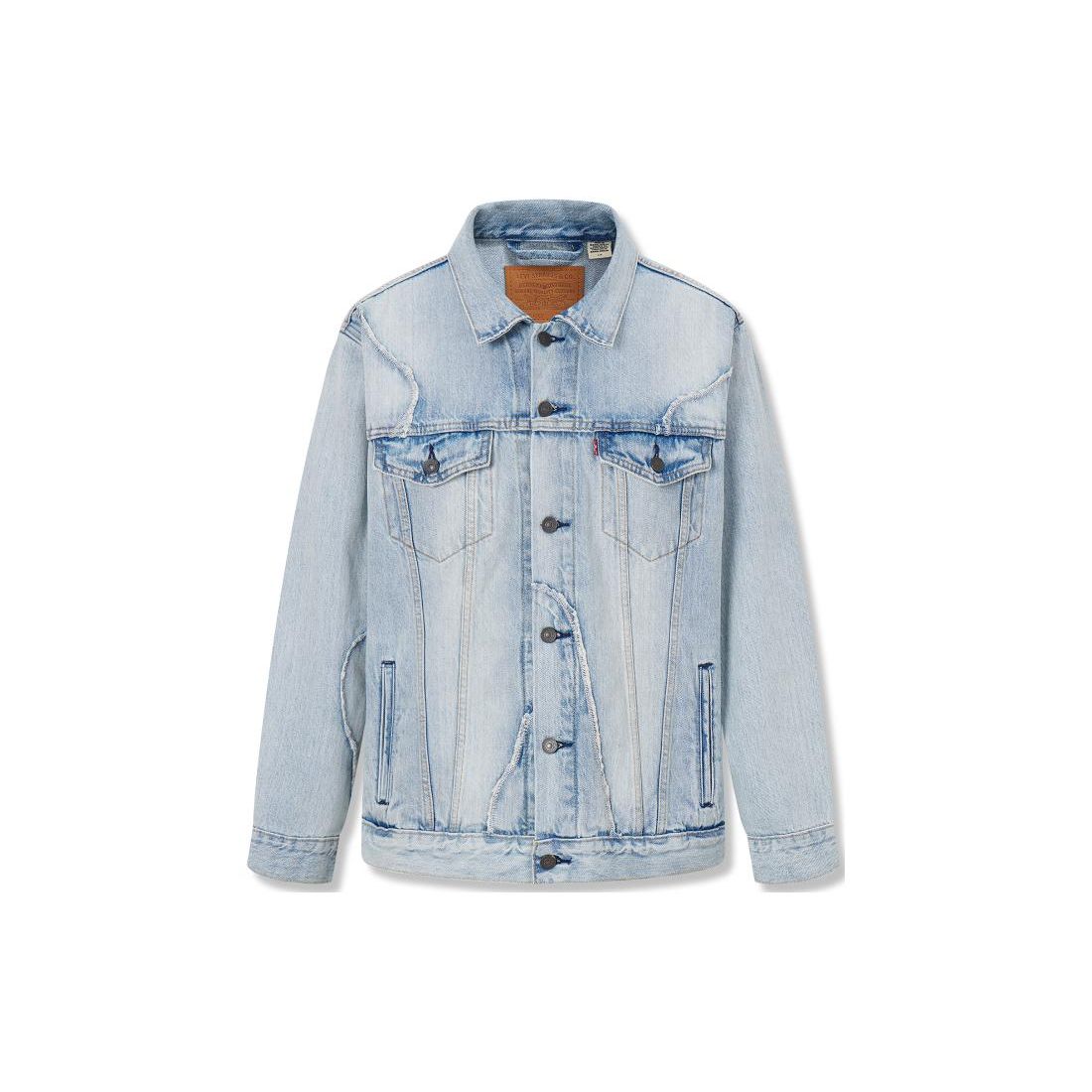 

Levis Однотонная Простая Повседневная Джинсовая Куртка Мужские куртки Синяя A5782-0003 S