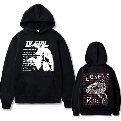 Mikina s potiskem písně Lovers Rock od Tv Girl, plakát k albu French Exit, merch, mikiny, topy, pánská, dámská, vintage, oversized mikina