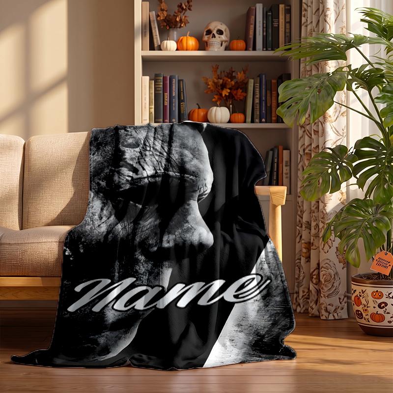 Michael Myers Custom Flannel Blankets Soft Warm Cozy Throws for Home Decor Holiday Gifts