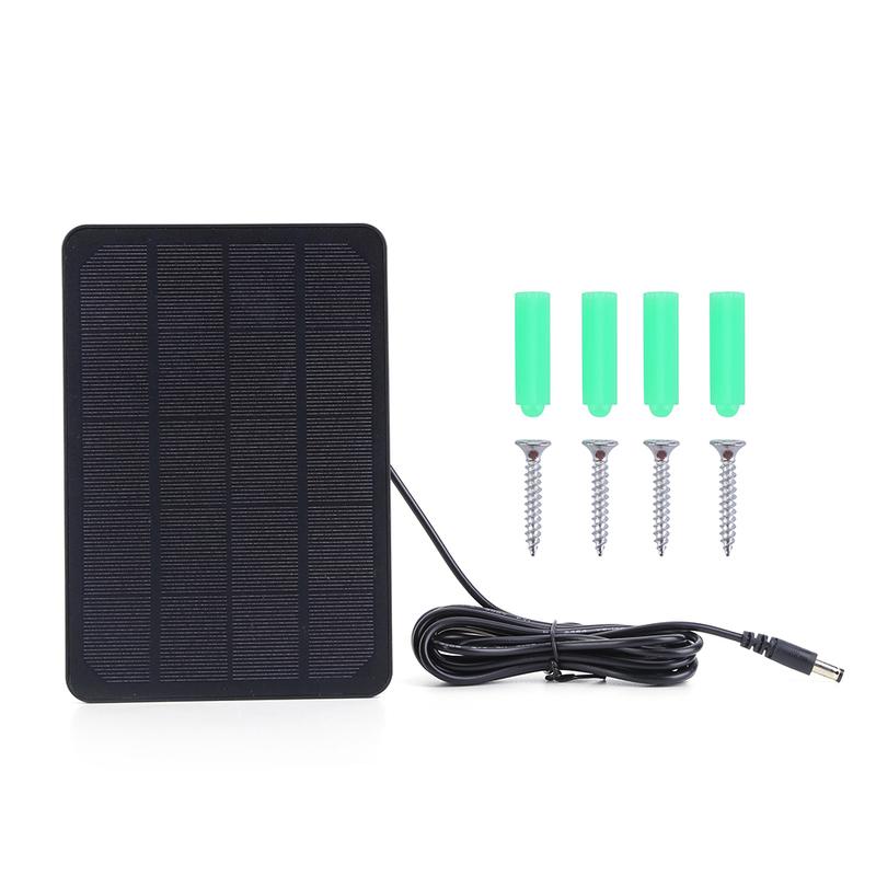 10W 5V Solar Panel Kit 360 Adjustable Bracket Monocrystalline Portable Solar Panel Type-C DC5521 for Intelligent Doorbell Camera