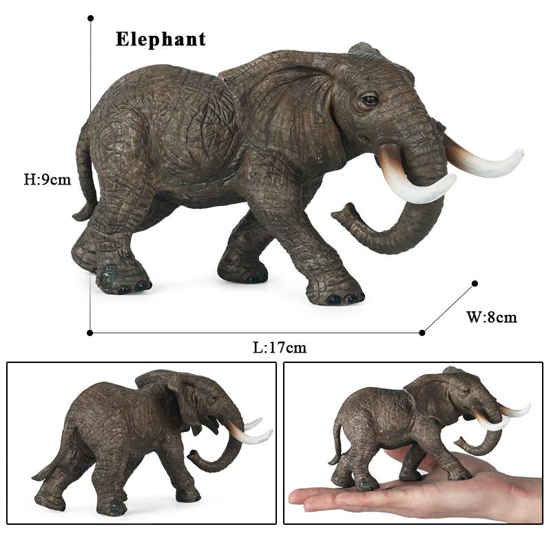 Oenux African Wild Animals Elephant Model Simulation Big Mammoth Action Figures Figurine PVC Educational Toy For Kids Gift