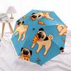 1pc Cute Pug Design Automatic Open/Close Umbrella, Umbrella with cartoon Design, Portable Compact Umbrella for Men & Women, Good Holiday Gif