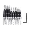Self Centering Drill Bit set Includes Hex Key & Spare Bits Comprehensive Drill Bit Assortment for Cabinet & Door Hinges