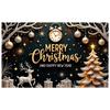 Festive Banner Clock Accent Christmas Banner Happy New Year Background Reindeer Design New Year Background For Family Reunion