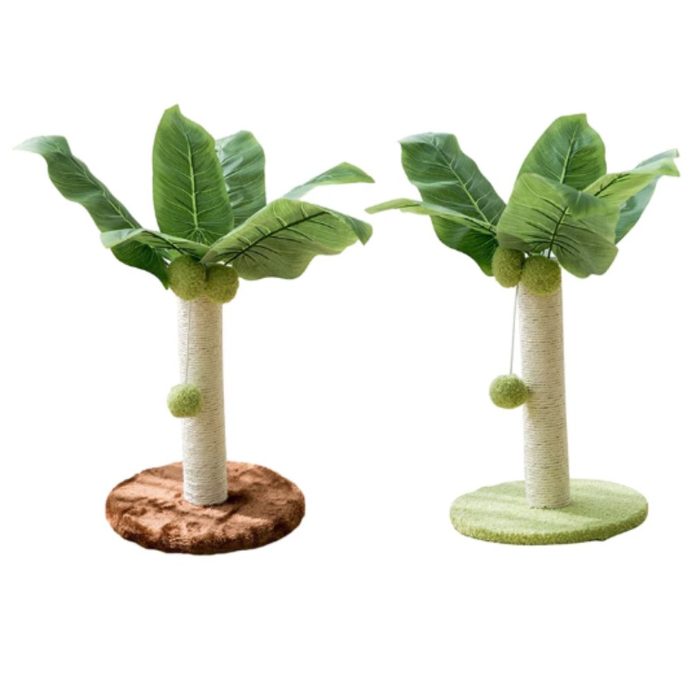 Wooden Track Ball Cat Scratching Post Green Leaves Interactive Toys Scratch Post  Climbing Activity