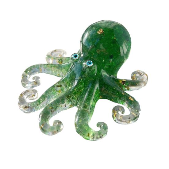 Falsk Krystall Epoksy Blekksprut Ornament Helbredende Naturstein Epoksy Blekksprut