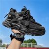 Spring and summer new mesh breathable dad shoes non-slip soft sole inner height increase thick sole high top casual sports shoes