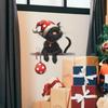 Kreativ Julstämning Liten Svart Katt Vardagsrum Entré Dekoration Klistermärken