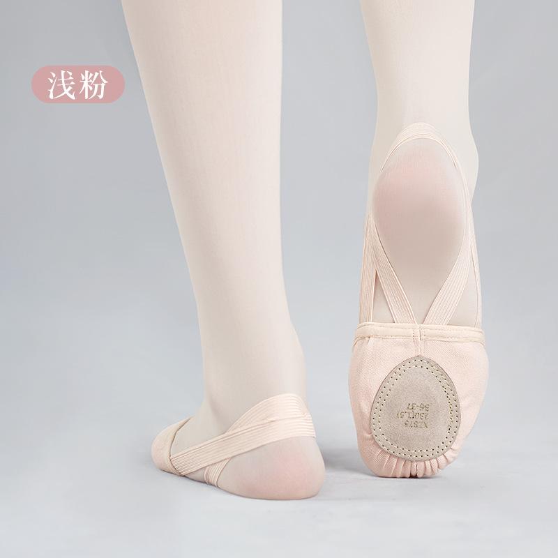 Fashion Elastic Fabric Dance Shoes Socks for Women and Girls Ballet Dancing Rotation Half-Foot Slip-On Soft-Soled Training Figure Shoes