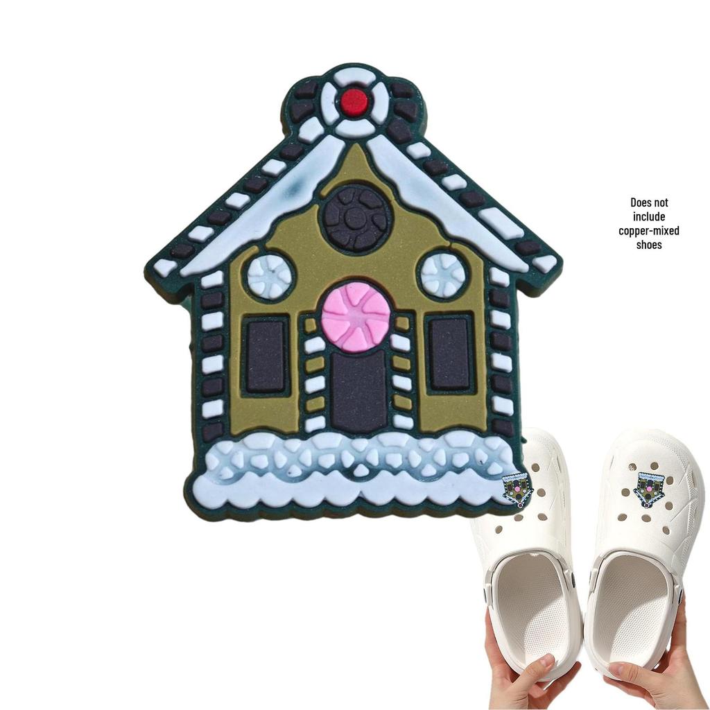Detachable Christmas Shoe Buckle: PVC Flower Decoration for Hole Shoes
