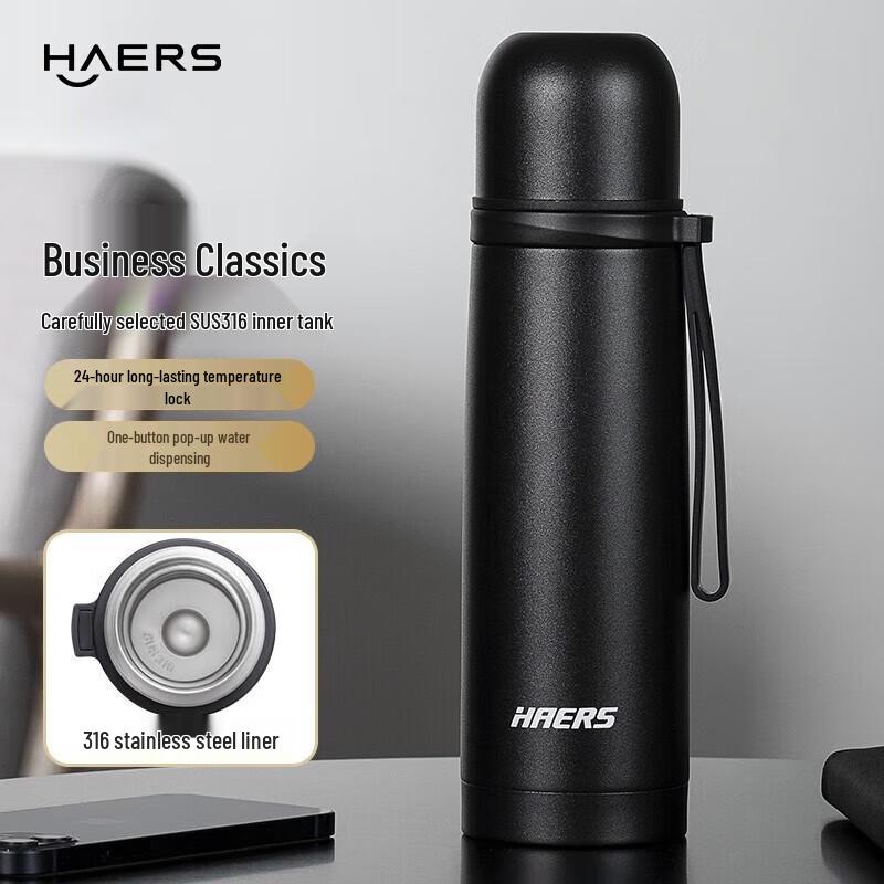 HAERS 500ml 316 Stainless Steel Bullet Thermos