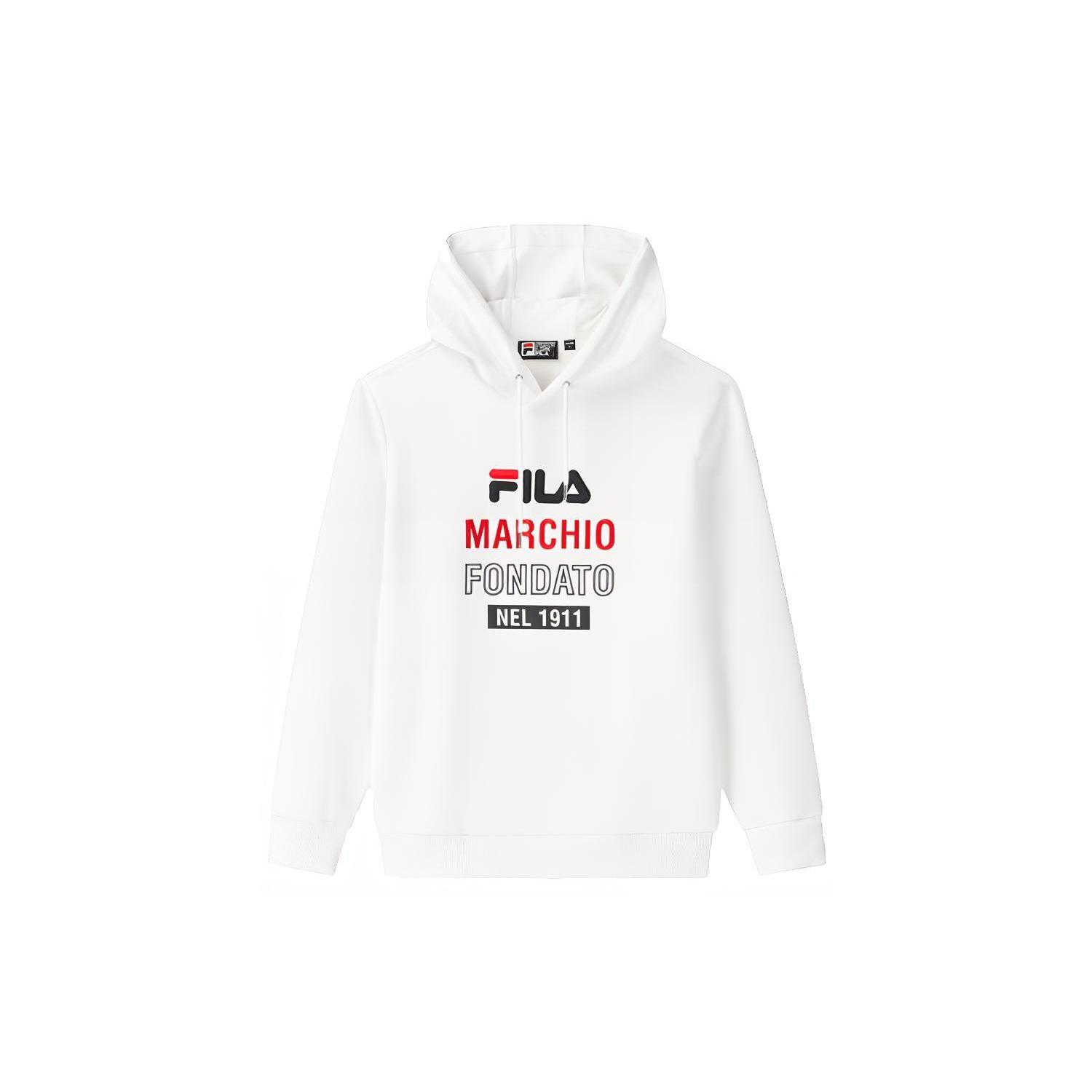 FILA Sweatshirts Men s White Hooded Moderate Regular F51M048206FWT XXL