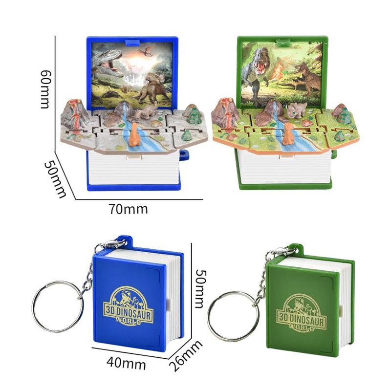 3D Mini Faltbuch Schlüsselanhänger Kinder Kinderspielzeug Angst Stressabbau Schloss Spielzeug Geburtstags Schmuck Geschenk Auto Schlüsselanhänger Schlüsselanhänger
