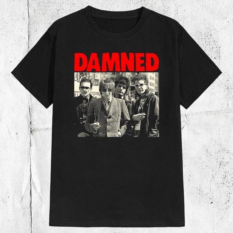 

80s The Damned Band 100% Cotton T-shirt Mens Tees Top M