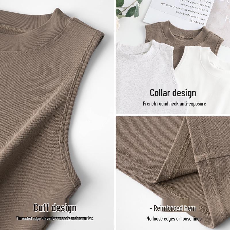 2025 Chic Korean Style Slim Sleeveless Vest: Women's Summer Solid Color Top