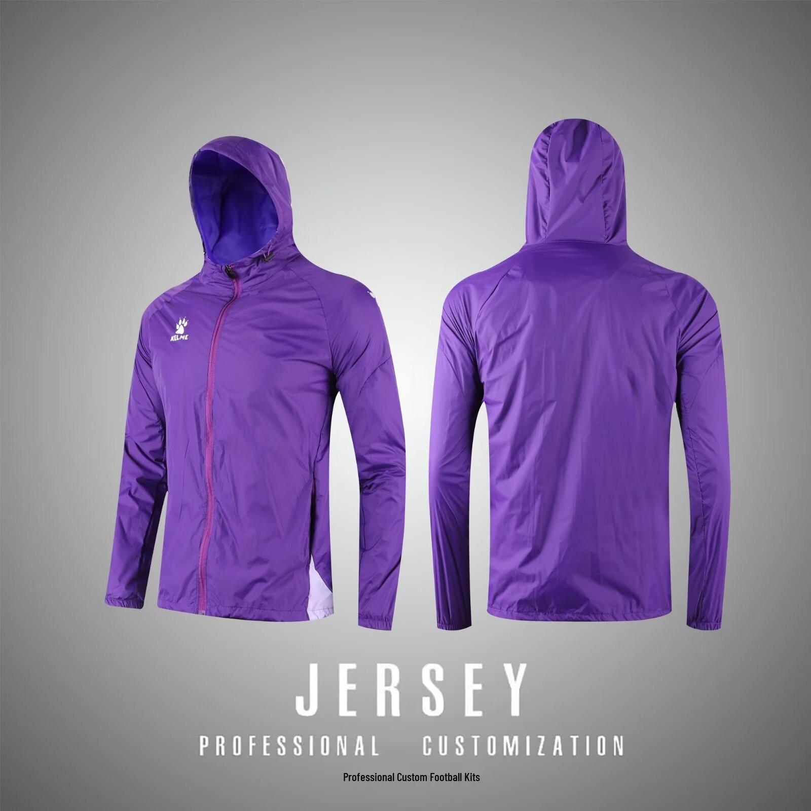 

Men s Windproof Waterproof Athletic Raincoat - Football Training, Running, Fitness, Mountaineering Jacket Medium фіолетовий