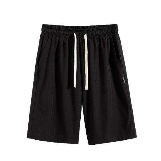 Men Shorts Elastic Waistband Drawstring Design Summer Sport Pants Ultra-Thin Ice Silk Fitness Short Pants