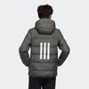 Adidas Neo Transitional Down Jacket With Hood, Windproof And Warm Men Outerwear Olive-Brown GM2326