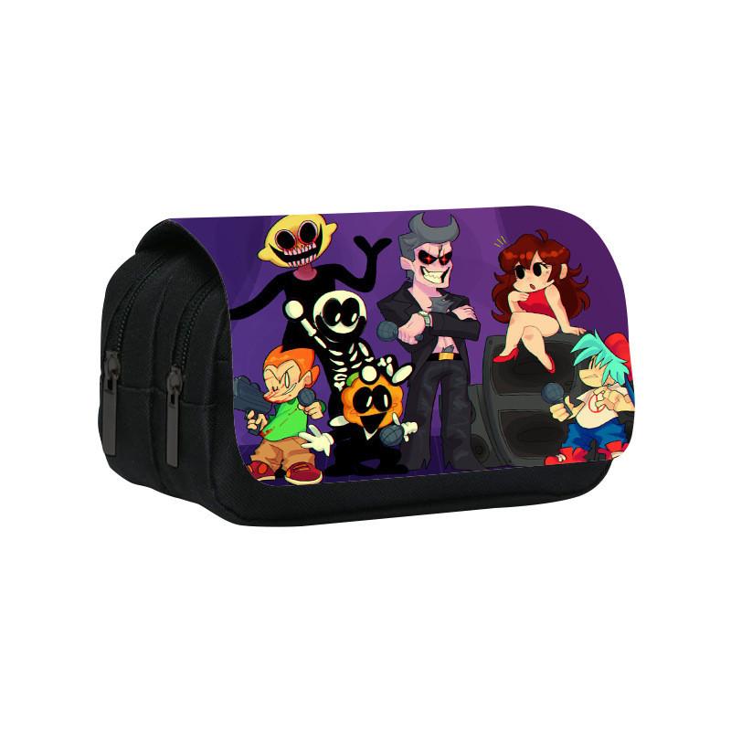 Friday Night Funkin Pencil Case With Nylon Material And Spacious Storage For Students