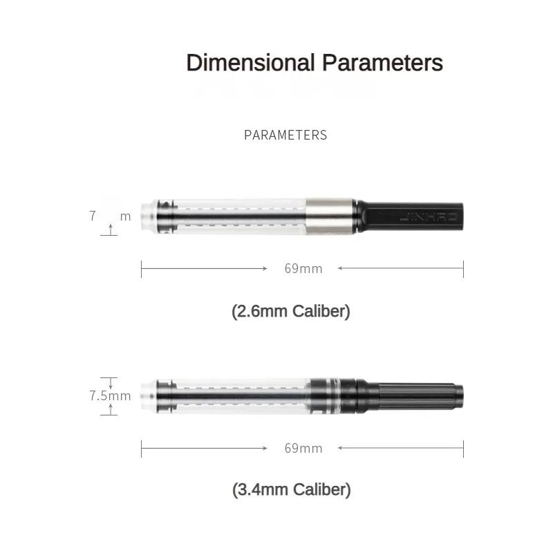 1/3/5Pcs JINHAO Ink Converters for Fountain Pen Screw Type 3.4mm/2.6mm Caliber Ink Absorption School Ink Supplies Stationery