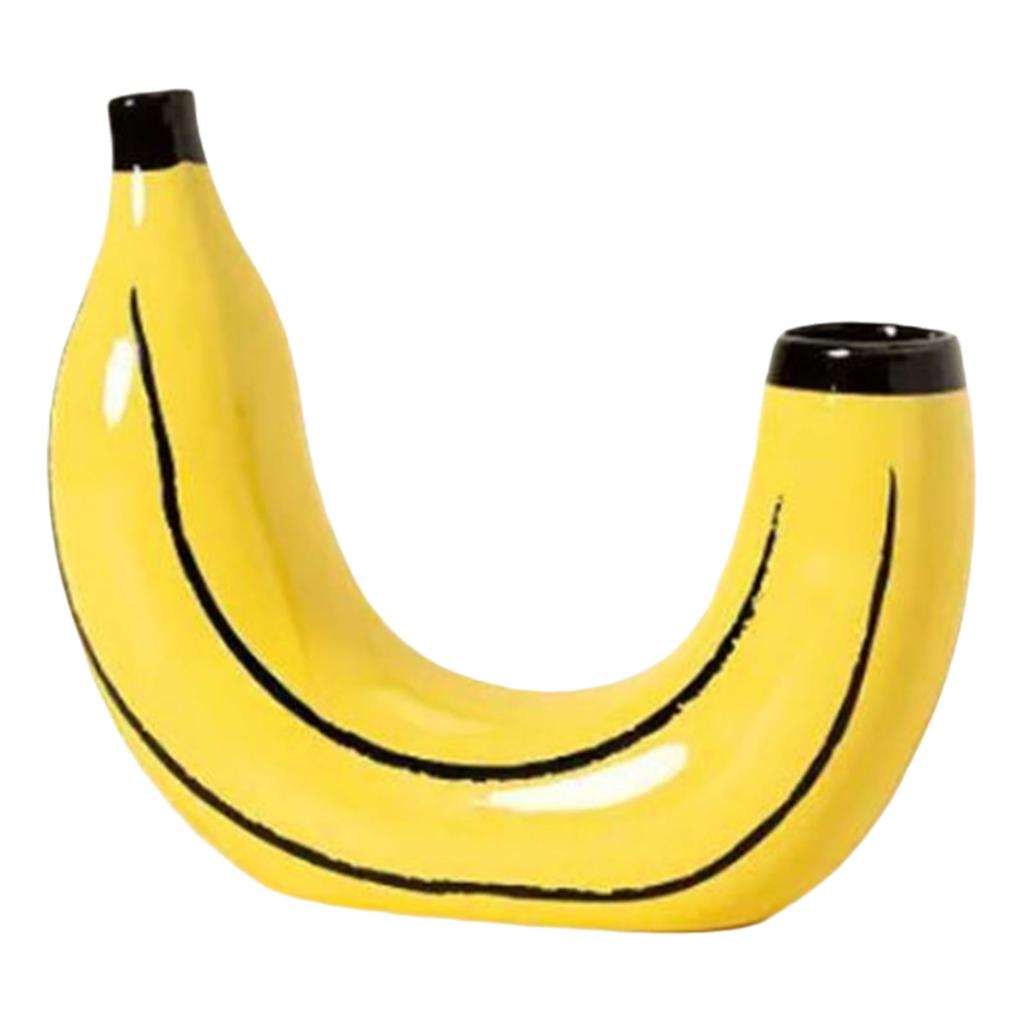 Artigianato Forma di Banana Resine Vasi Elegante Decorazione per la Casa per Soggiorno o Sala da Pranzo Forma di Frutta Contenitore per Fiori